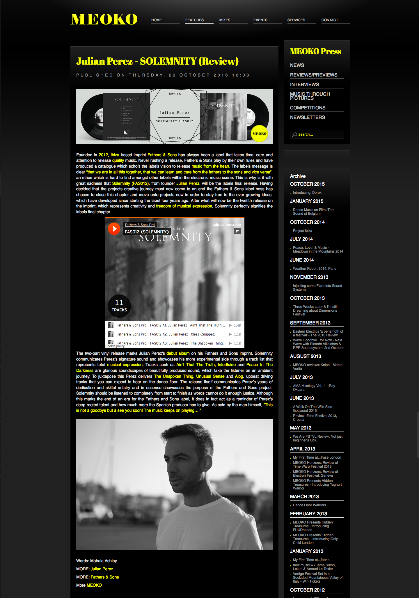 MEOKO — Julian Perez SOLEMNITY Review, October 2016